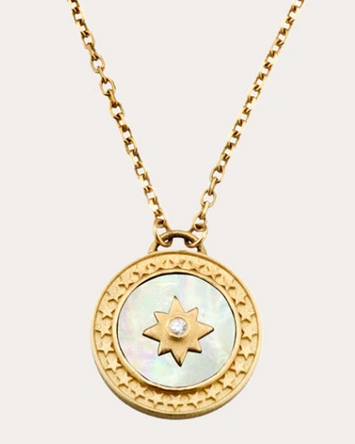 Shop Elizabeth Moore Women's Mother Of Pearl Star Pendant Necklace In Gold