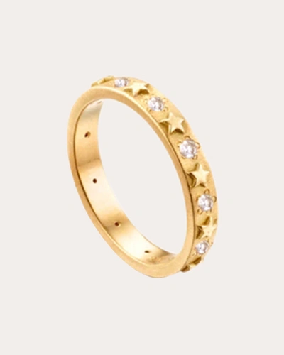 Elizabeth Moore Women's Celestial 14k Yellow Gold & Diamond Star Band In Gold