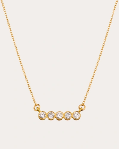 Shop Elizabeth Moore Women's Diamond Bar Necklace In Gold