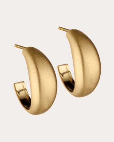 Elizabeth Moore Women's Fairy Dust 18k Yellow Gold Tapered Hoop Earrings In Gold