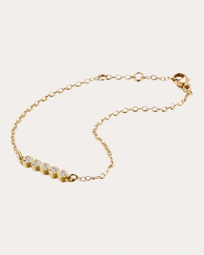 Shop Elizabeth Moore Women's Diamond Bar Bracelet In Gold