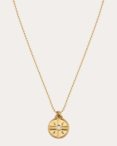 Shop Elizabeth Moore Women's Mini Eye Of The Sun Pendant Necklace In Gold