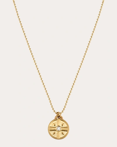 Elizabeth Moore Women's Mini Eye Of The Sun 14k Gold Diamond Pendant Necklace In Gold