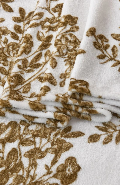 Woven & Weft Printed Plush Velour Sheet Set In Toile - Olive