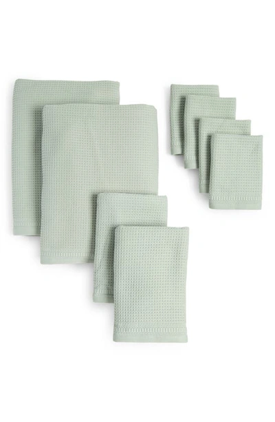 Shop Caro Home 8-piece Cotton Bundle Towel Set In Dakota Green
