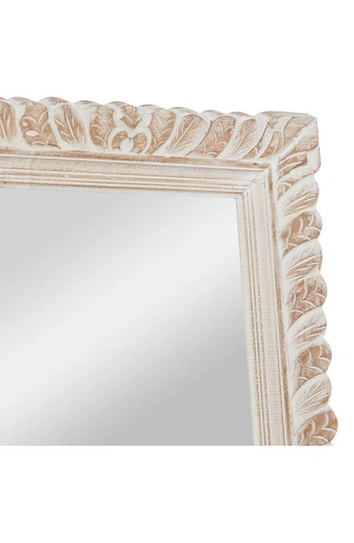 Shop Willow Row Carved Wall Mirror In Brown