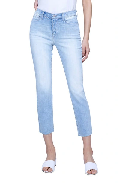 Shop L Agence Sada Slim Crop Jeans In Lenox