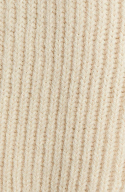 Shop Closed Half Zip Wool & Alpaca Crop Sweater In Ivory