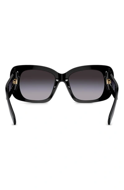 Shop Burberry 52mm Gradient Square Sunglasses In Black