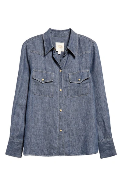 Twp Rancher's Daughter Denim Snap-up Shirt In Medium Indigo