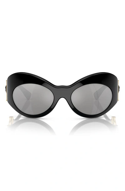 Shop Versace 58mm Irregular Sunglasses In Black