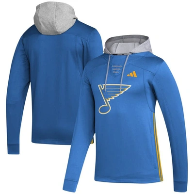 Shop Adidas Originals Adidas Blue St. Louis Blues Refresh Skate Lace Aeroready Pullover Hoodie