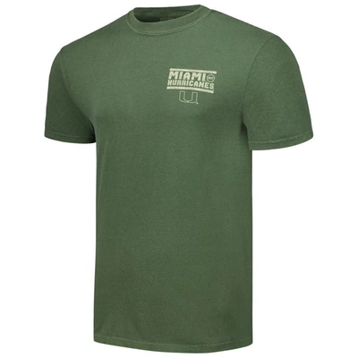 Shop Image One Olive Miami Hurricanes Oht Military Appreciation Comfort Colors T-shirt