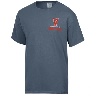 Shop Comfort Wash Steel Virginia Cavaliers Vintage Logo T-shirt