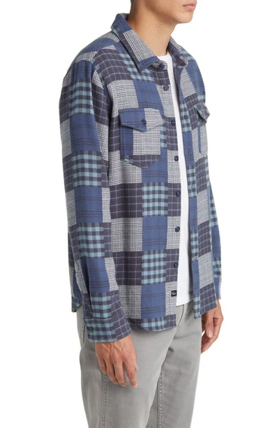 Shop Rails Banton Patchwork Print Cotton Button-up Shirt In Blue Patchwork