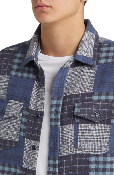 Shop Rails Banton Patchwork Print Cotton Button-up Shirt In Blue Patchwork