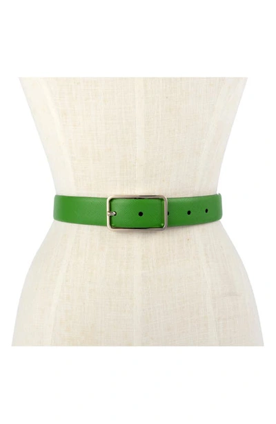 Shop Kate Spade Mel Leather Belt In  Green