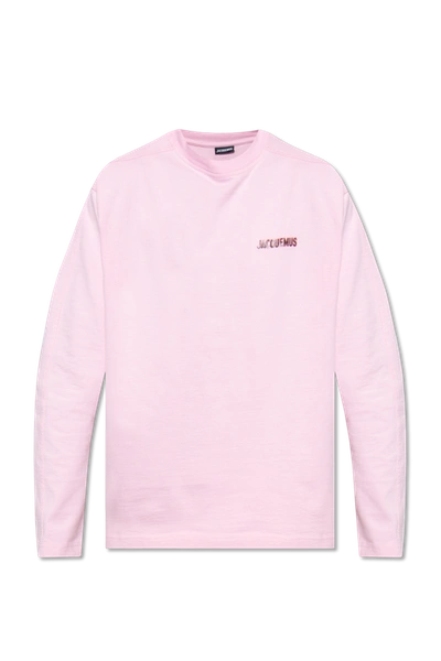 Shop Jacquemus Pink ‘pavane' T-shirt With Logo In New