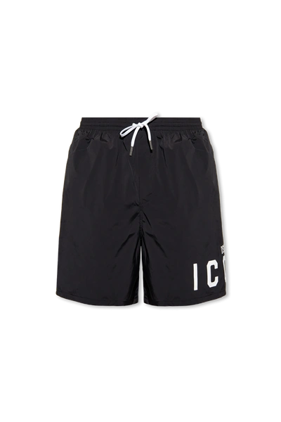 Shop Dsquared2 Black Swimming Shorts In New