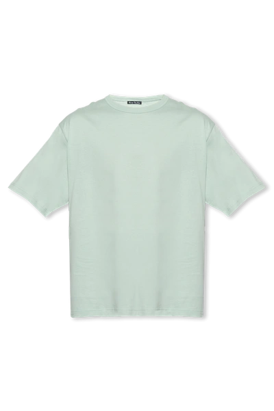 Shop Acne Studios Green T-shirt With Logo In New