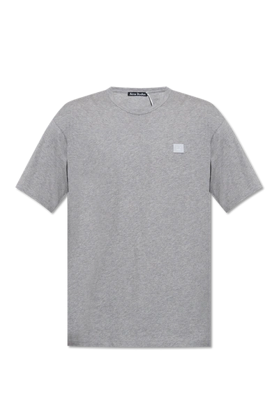 Shop Acne Studios Grey T-shirt With Logo In New