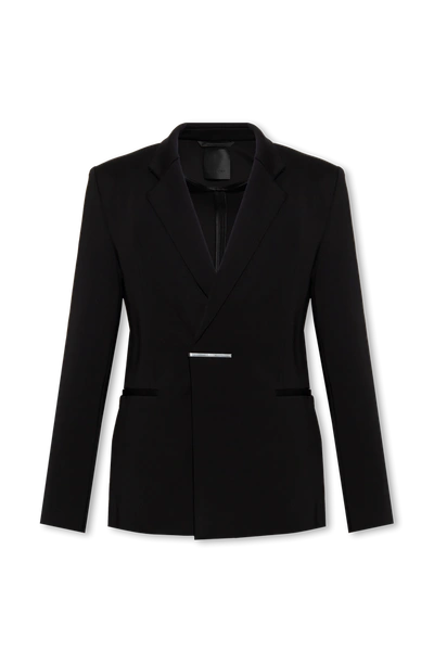 Shop Givenchy Black Blazer With Logo In New