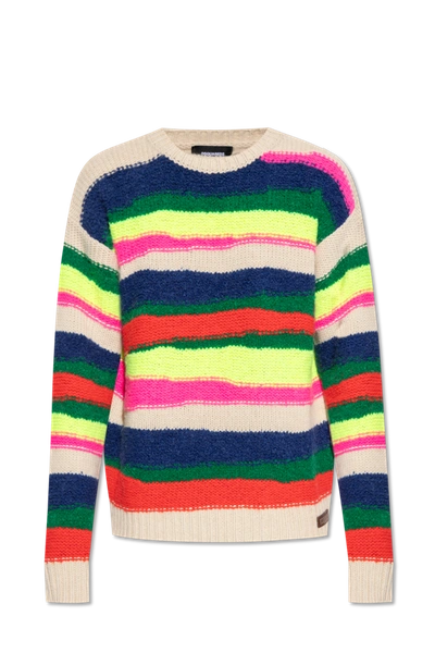 Shop Dsquared2 Multicolour Striped Sweater In New