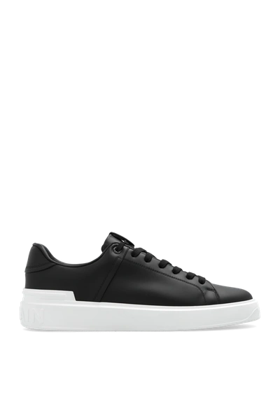 Shop Balmain Black ‘b-court' Sneakers In New