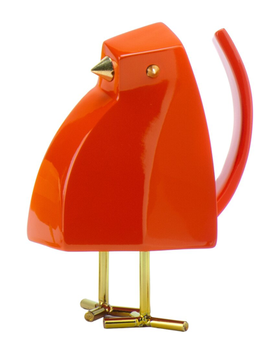 Shop Finesse Decor Bird Sculpture In Orange