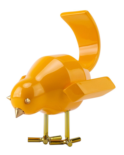 Shop Finesse Decor Bird Sculpture In Yellow