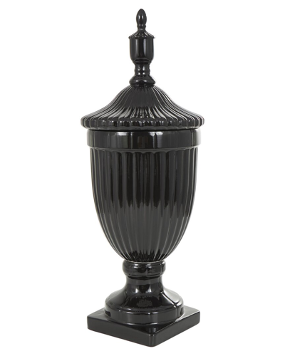 Peyton Lane Ceramic Decorative Jar In Black