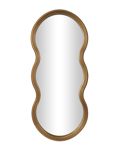 Peyton Lane Wavy Shaped Wall Mirror In Gold