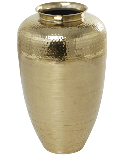 Shop Peyton Lane Gold Aluminum Brushed Vase