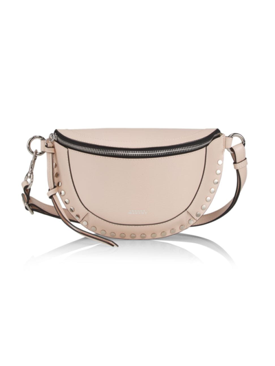 Shop Isabel Marant Women's Skano Leather Sling Bag In Pink