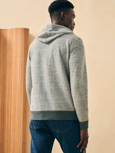 Shop Faherty Double Knit Zip Hoodie In Light Carbon Heather