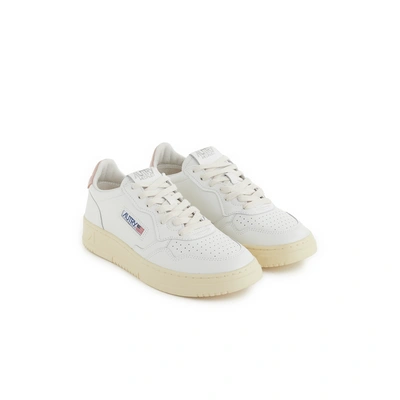 Shop Autry Ll16 Leather Sneakers In White