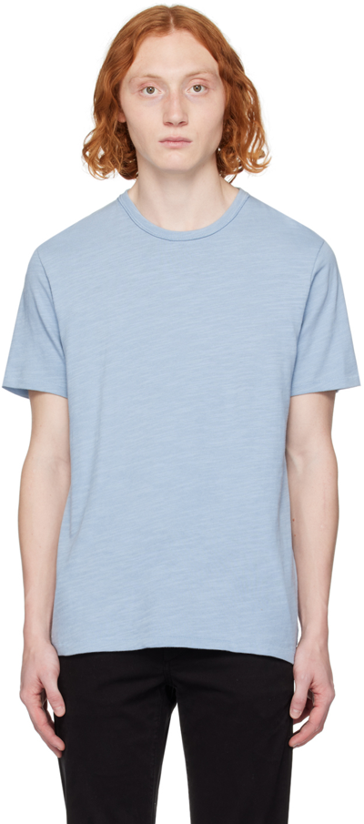 Shop Rag & Bone Blue Classic Flame T-shirt In Desert Blu
