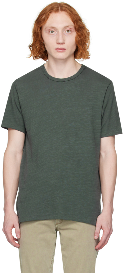 Shop Rag & Bone Green Classic Flame T-shirt In Shadowgrn