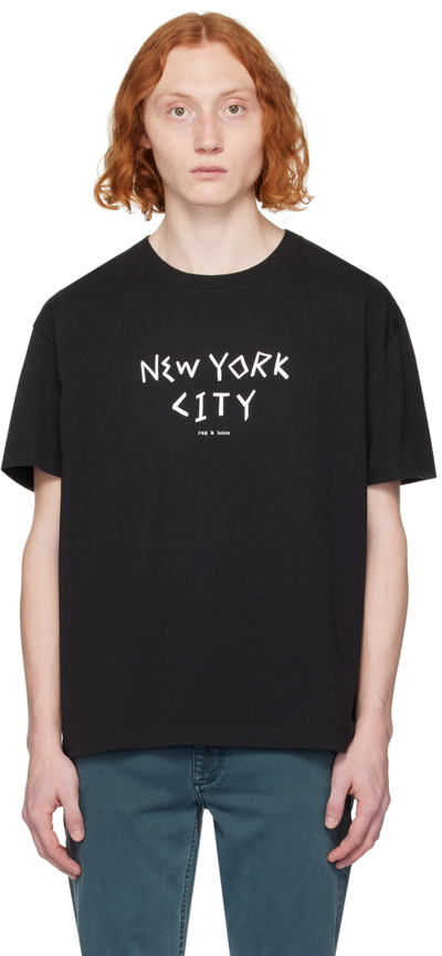 Shop Rag & Bone Black Rbny T-shirt