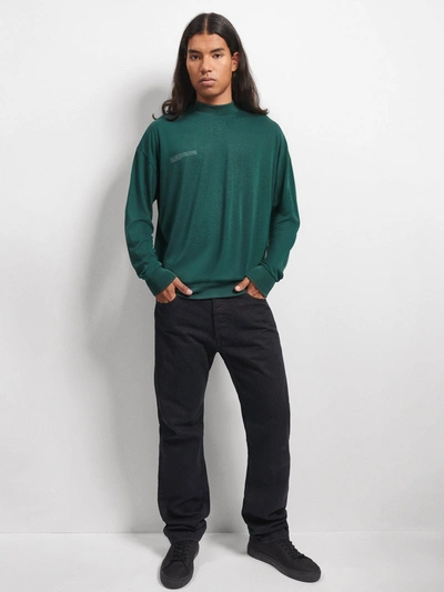Pangaia Men's Seaweed Lyocell Fine Knit Top — Foliage Green In Foliage Green