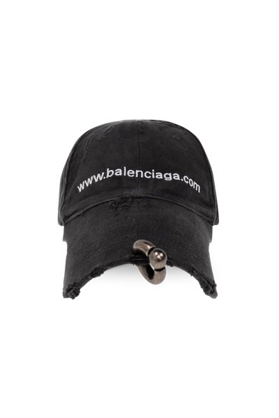 Shop Balenciaga Black Baseball Cap In New