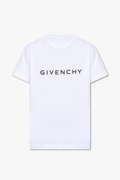 Shop Givenchy White T-shirt With Logo In New