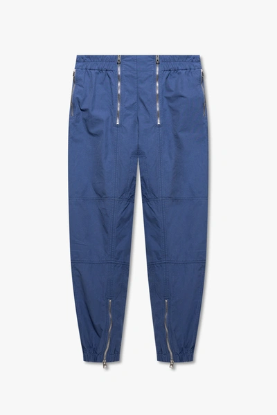 Shop Bottega Veneta Blue Cotton Cargo Trousers In New