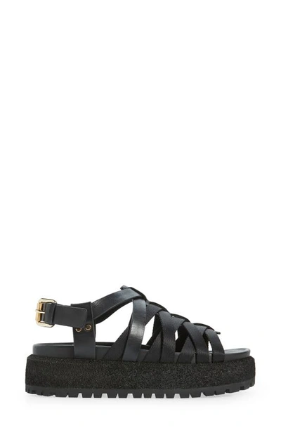 Shop Rag & Bone Park Platform Fisherman Sandal In Black