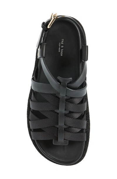 Shop Rag & Bone Park Platform Fisherman Sandal In Black