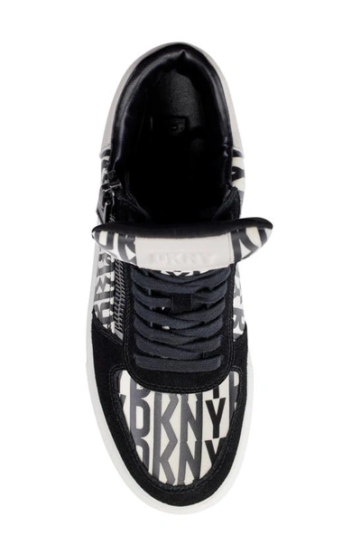 Shop Dkny High Top Sneaker In Black/ Eggnog