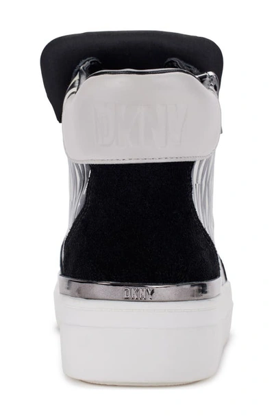 Shop Dkny High Top Sneaker In Black/ Eggnog