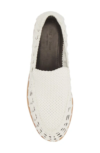 Shop Rag & Bone Sid Woven Loafer In Antique White
