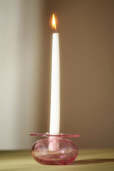 Shop Anthropologie Bolla Vase & Candle Holder In Pink