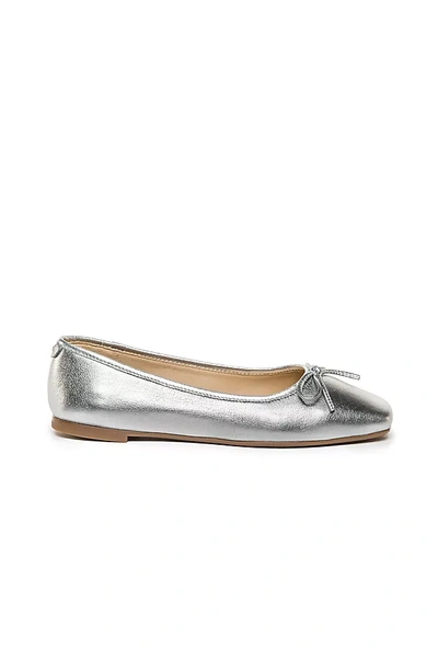 Shop Bernardo Gwynn Ballerina Flats In Silver